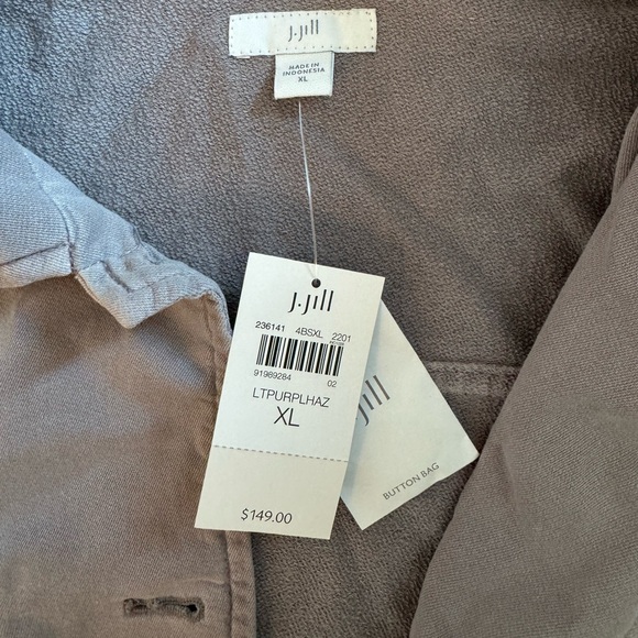NWT J. Jill Grey Shirt Jacket - Picture 6 of 7